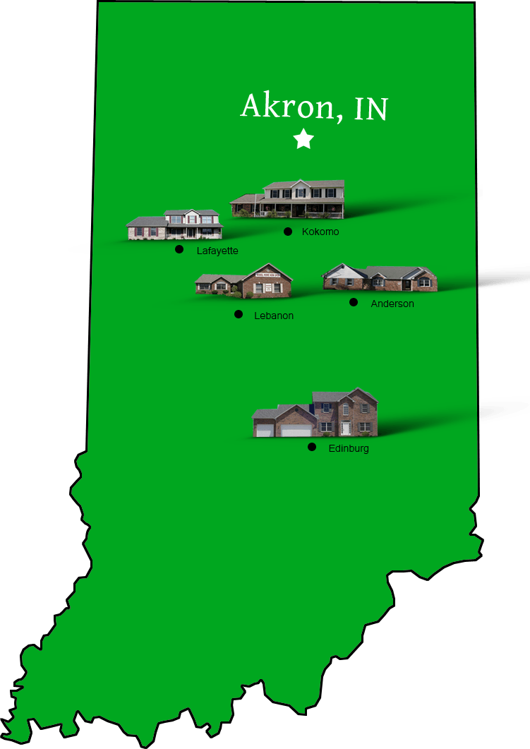 Akron_map Hallmark Homes Indiana's Leading "On Your Lot" Custom