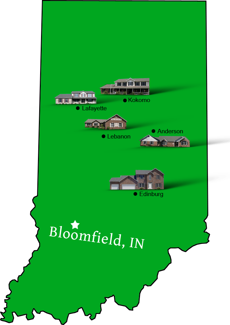 Bloomfield_map Hallmark Homes Indiana's Leading "On Your Lot
