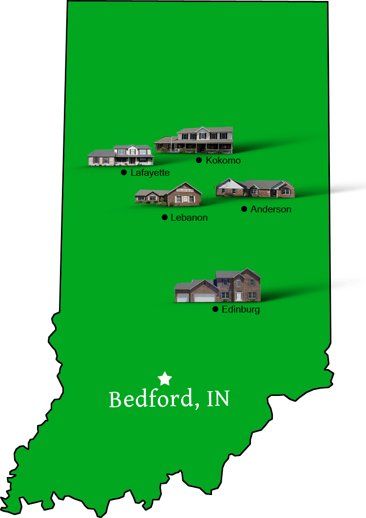 Bedford Map Hallmark Homes Indiana S Leading On Your Lot Custom   Bedford Map 