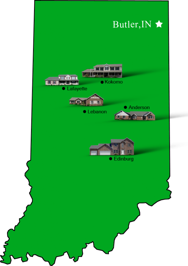 Butler_map Hallmark Homes Indiana's Leading "On Your Lot" Custom