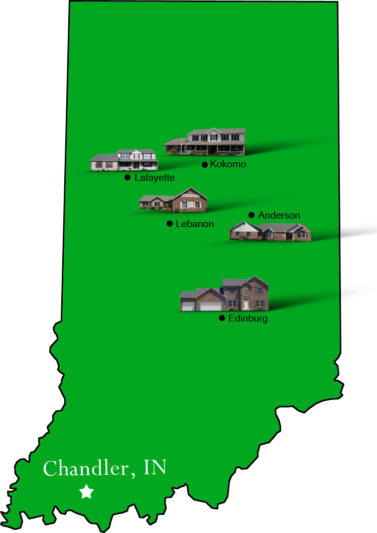 Chandler_map Hallmark Homes Indiana's Leading "On Your Lot" Custom