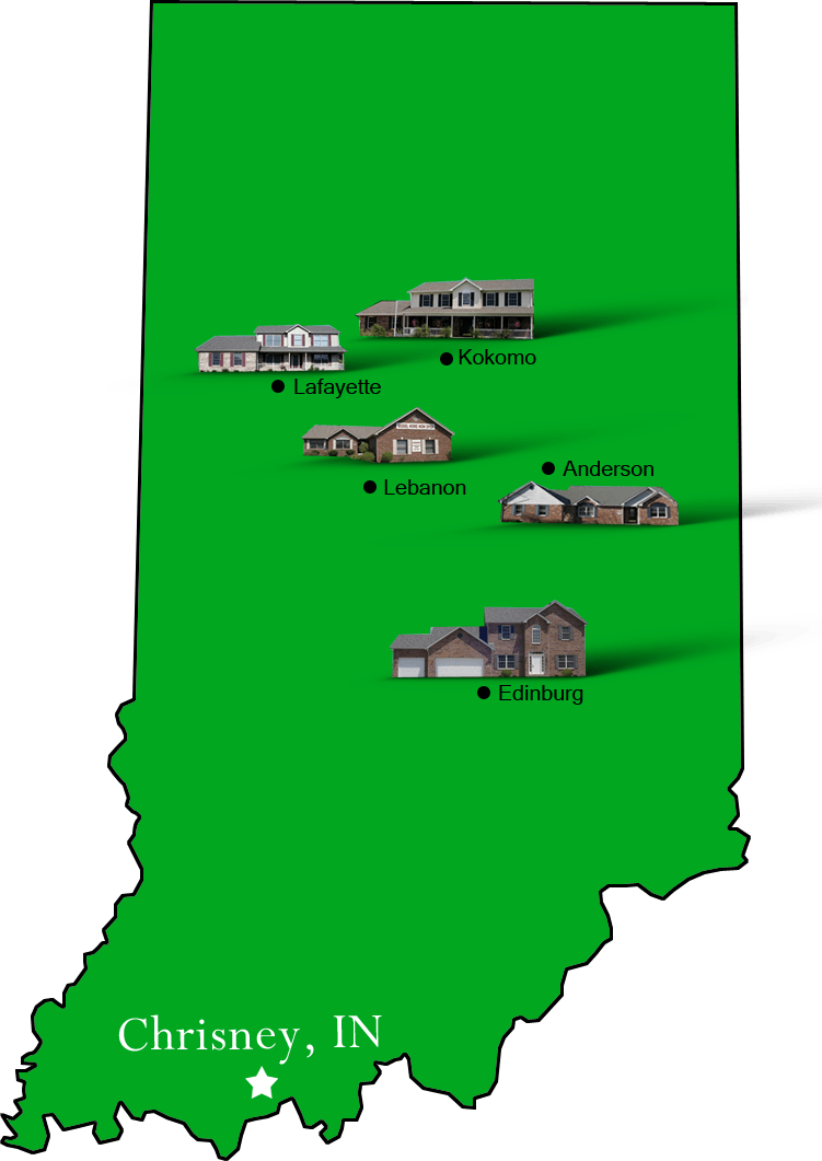 Chrisney_map Hallmark Homes Indiana's Leading "On Your Lot" Custom
