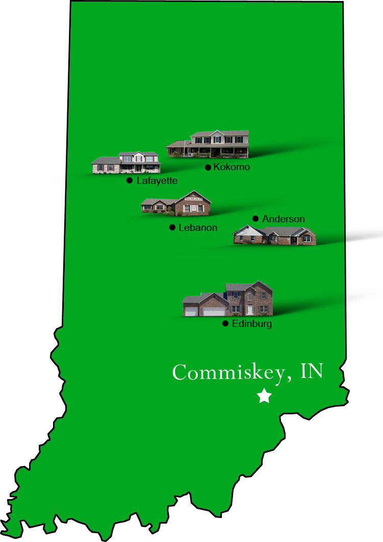Commiskey_map Hallmark Homes Indiana's Leading "On Your Lot" Custom