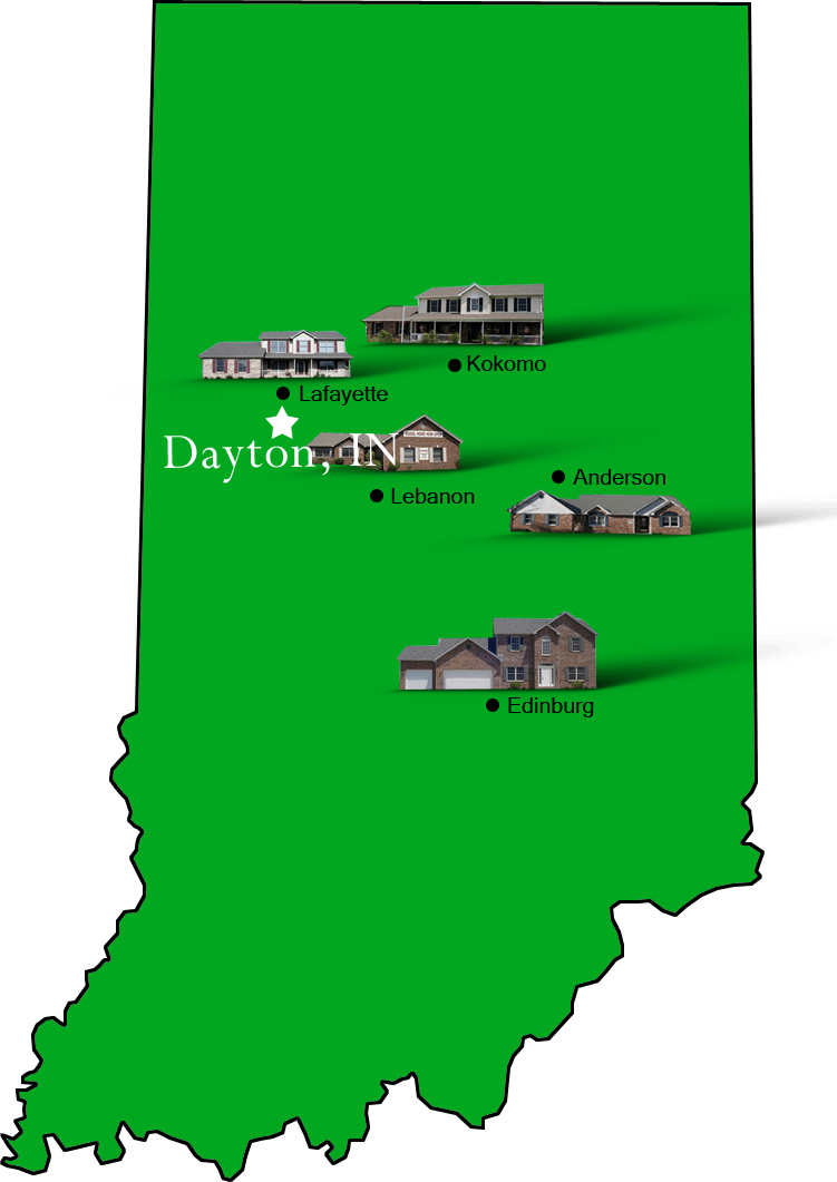 Dayton_map Hallmark Homes Indiana's Leading "On Your Lot" Custom