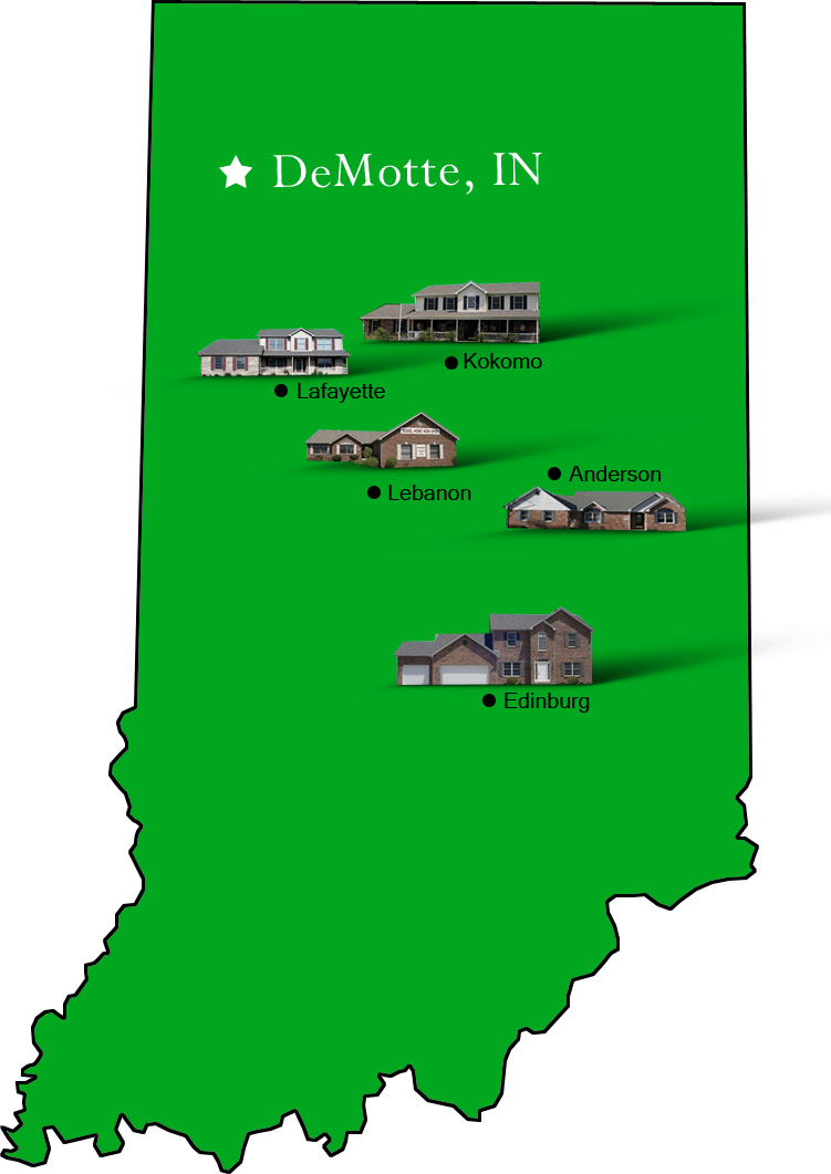 Demotte_map Hallmark Homes Indiana's Leading "On Your Lot" Custom Builder!