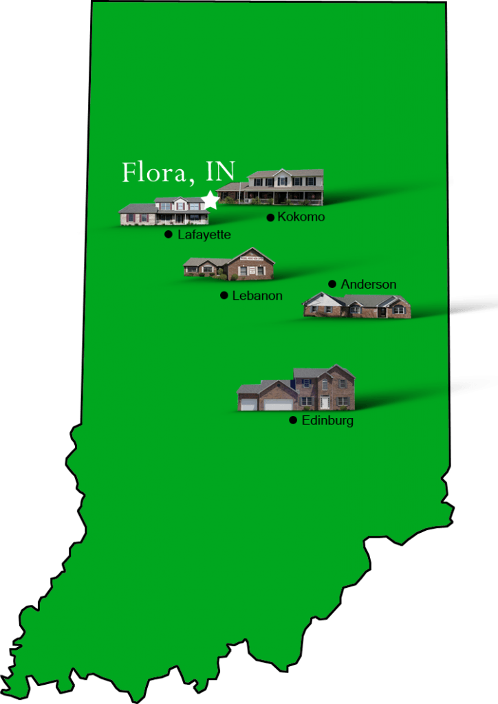 Flora_map Hallmark Homes Indiana's Leading "On Your Lot" Custom