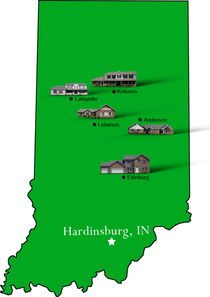 Hardinsburg_map Hallmark Homes Indiana's Leading "On Your Lot