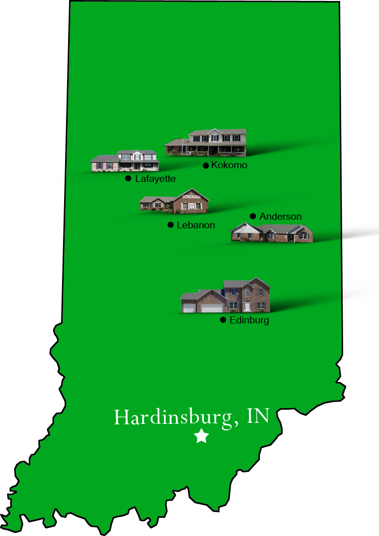Hardinsburg_map Hallmark Homes Indiana's Leading "On Your Lot