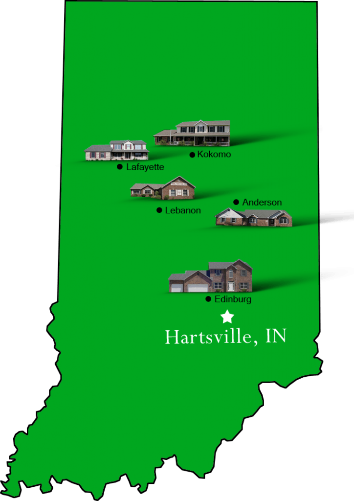 Hartsville_map Hallmark Homes Indiana's Leading "On Your Lot