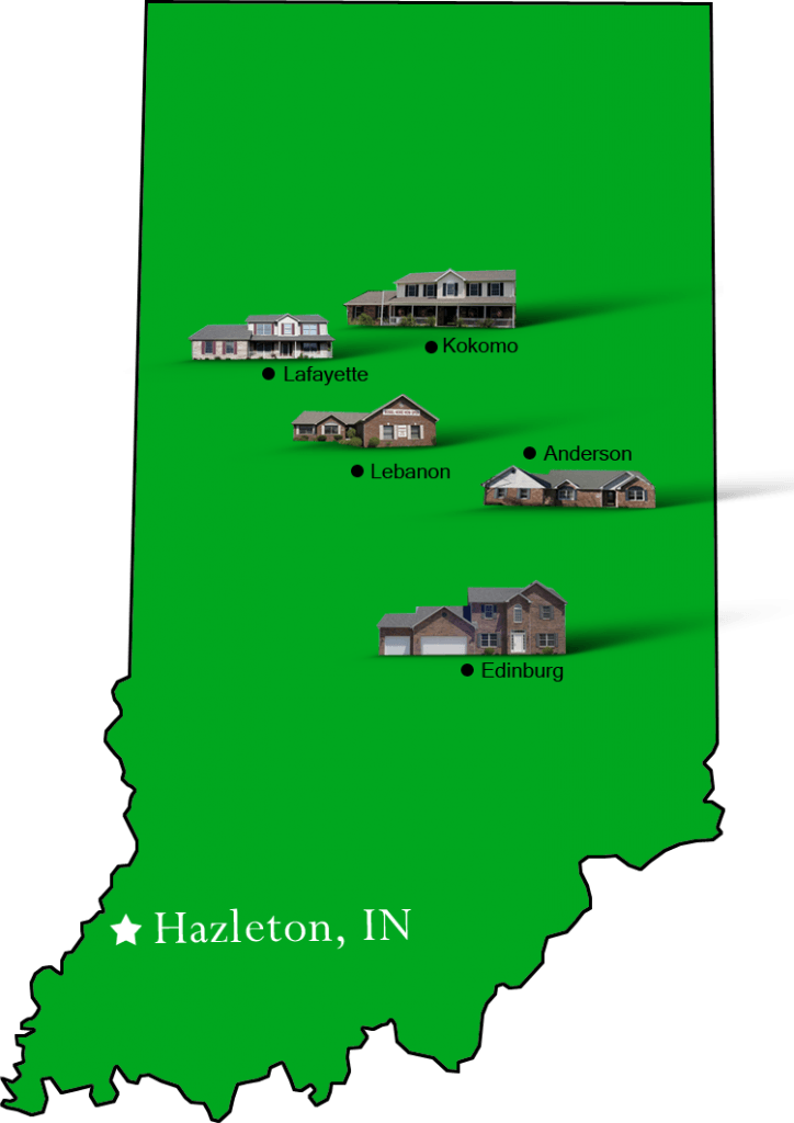 Hazleton_map Hallmark Homes Indiana's Leading "On Your Lot" Custom