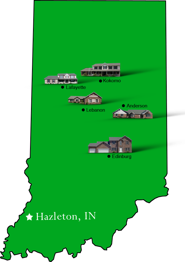 Hazleton_map Hallmark Homes Indiana's Leading "On Your Lot" Custom
