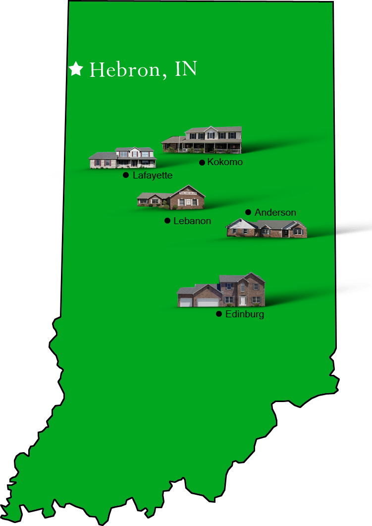 Hebron_map Hallmark Homes Indiana's Leading "On Your Lot" Custom