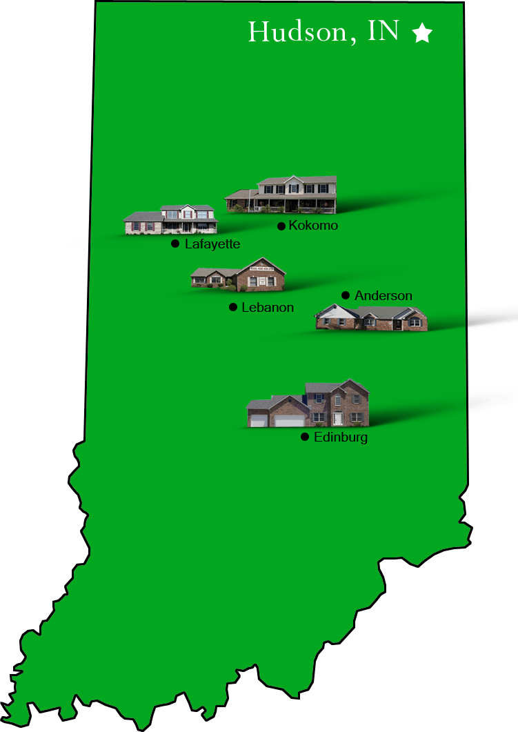 Hudson_map Hallmark Homes Indiana's Leading "On Your Lot" Custom