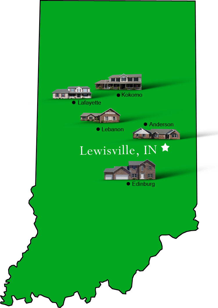 Lewisville_map Hallmark Homes Indiana's Leading "On Your Lot