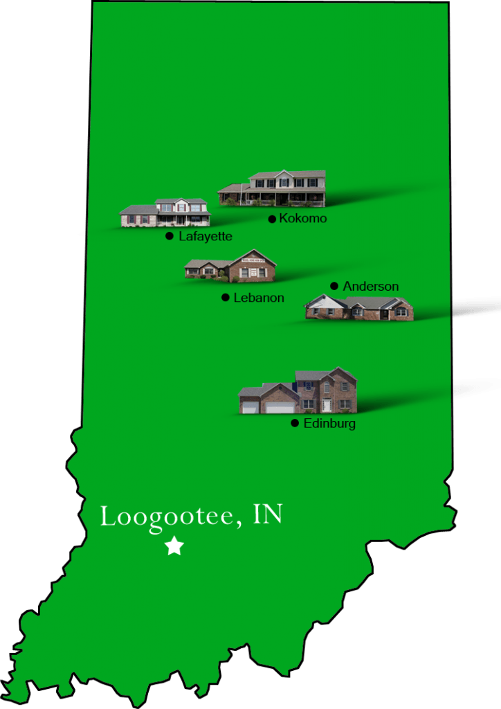 Loogootee_map Hallmark Homes Indiana's Leading "On Your Lot" Custom