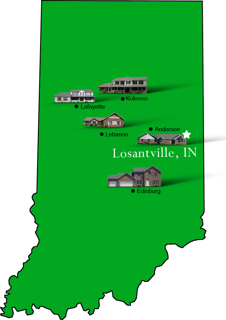 Losantville_map Hallmark Homes Indiana's Leading "On Your Lot