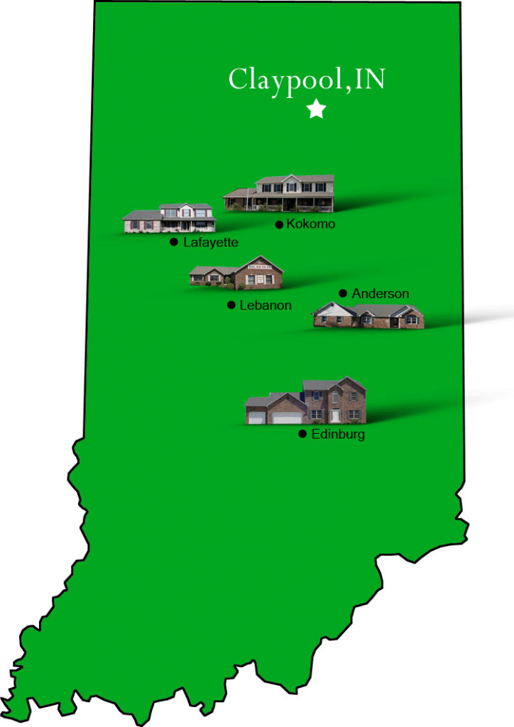 Claypool_map Hallmark Homes Indiana's Leading "On Your Lot" Custom Builder!