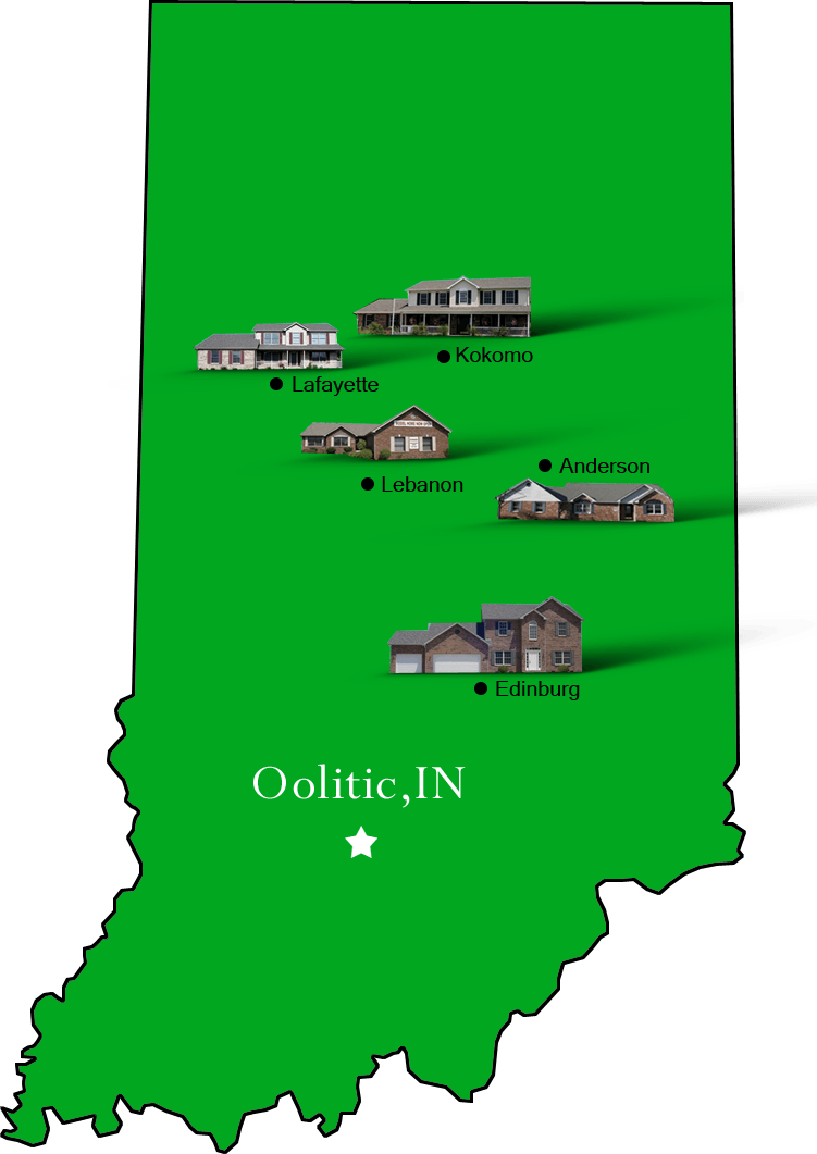 Oolitic_map Hallmark Homes Indiana's Leading "On Your Lot" Custom