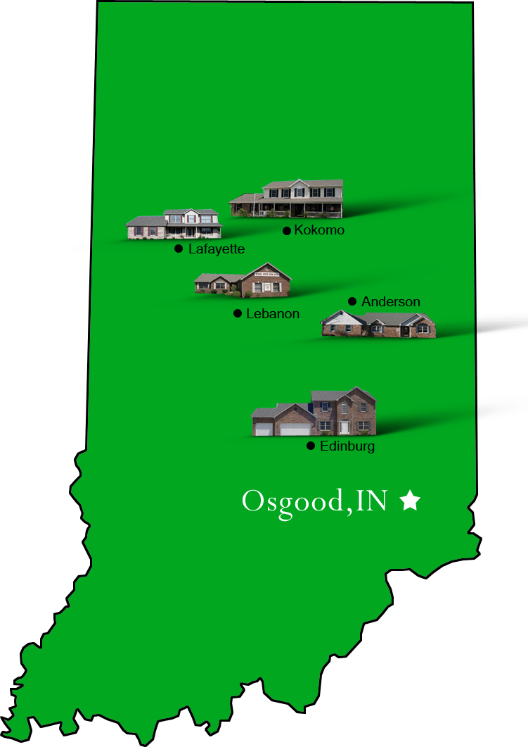 Osgood_map Hallmark Homes Indiana's Leading "On Your Lot" Custom