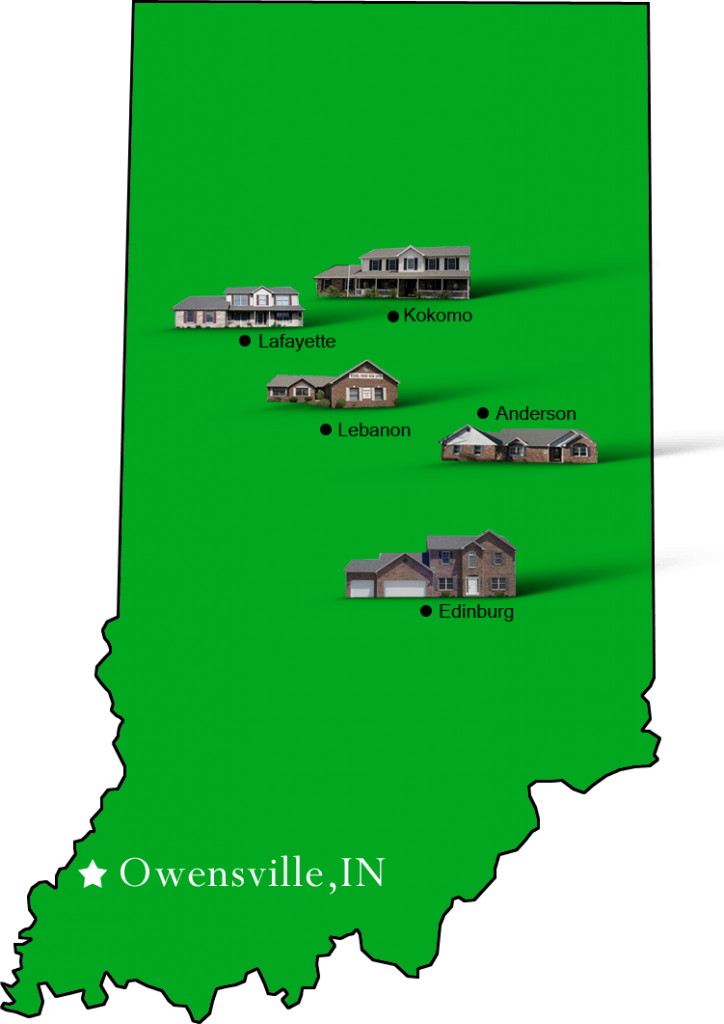 Owensville_map Hallmark Homes Indiana's Leading "On Your Lot