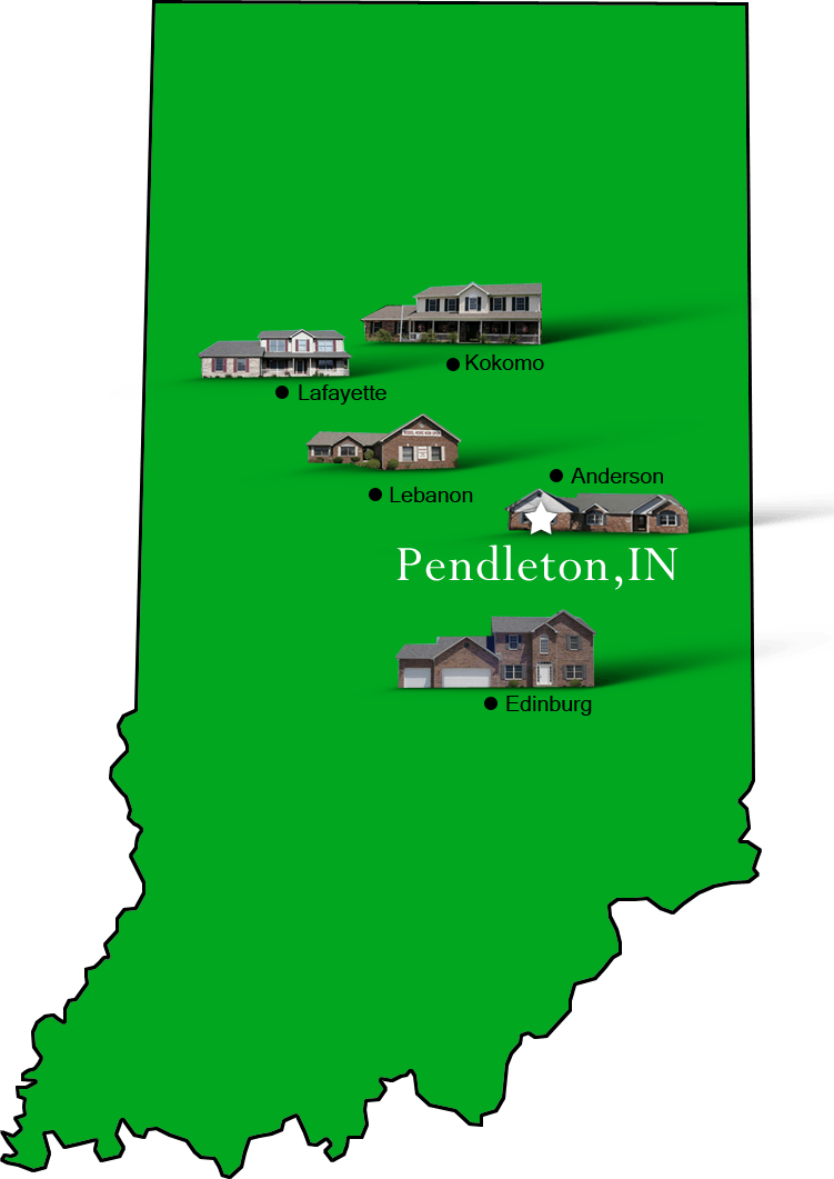 Pendleton_map Hallmark Homes Indiana's Leading "On Your Lot" Custom
