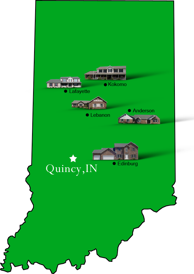 Quincy_map Hallmark Homes Indiana's Leading "On Your Lot" Custom