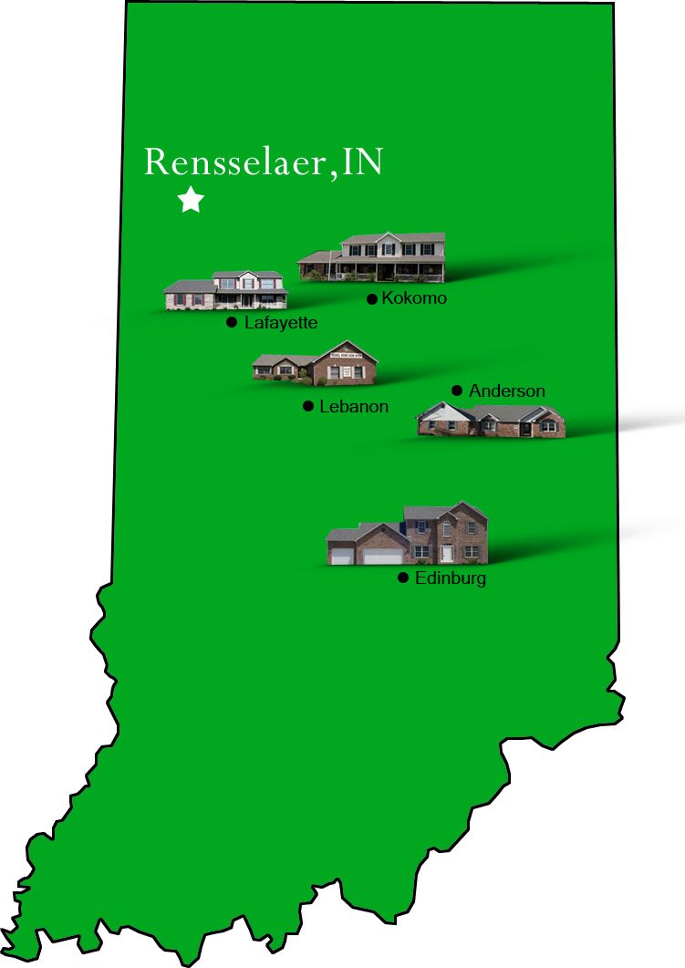 Rensselaer_map Hallmark Homes Indiana's Leading "On Your Lot