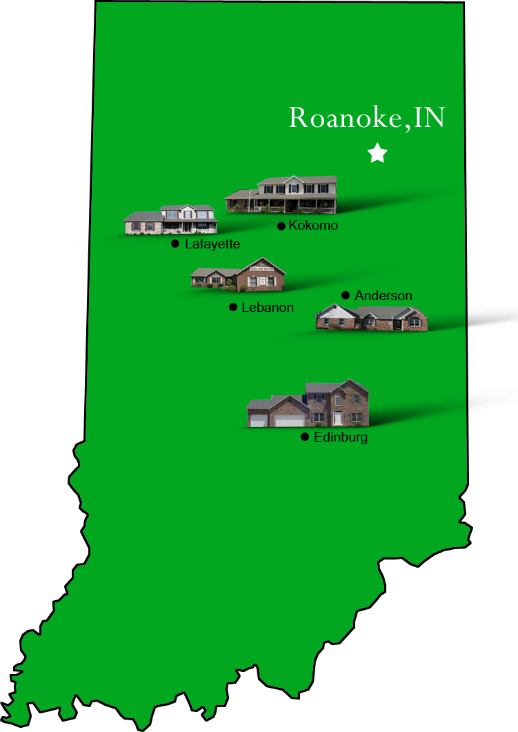 Roanoke_map Hallmark Homes Indiana's Leading "On Your Lot" Custom