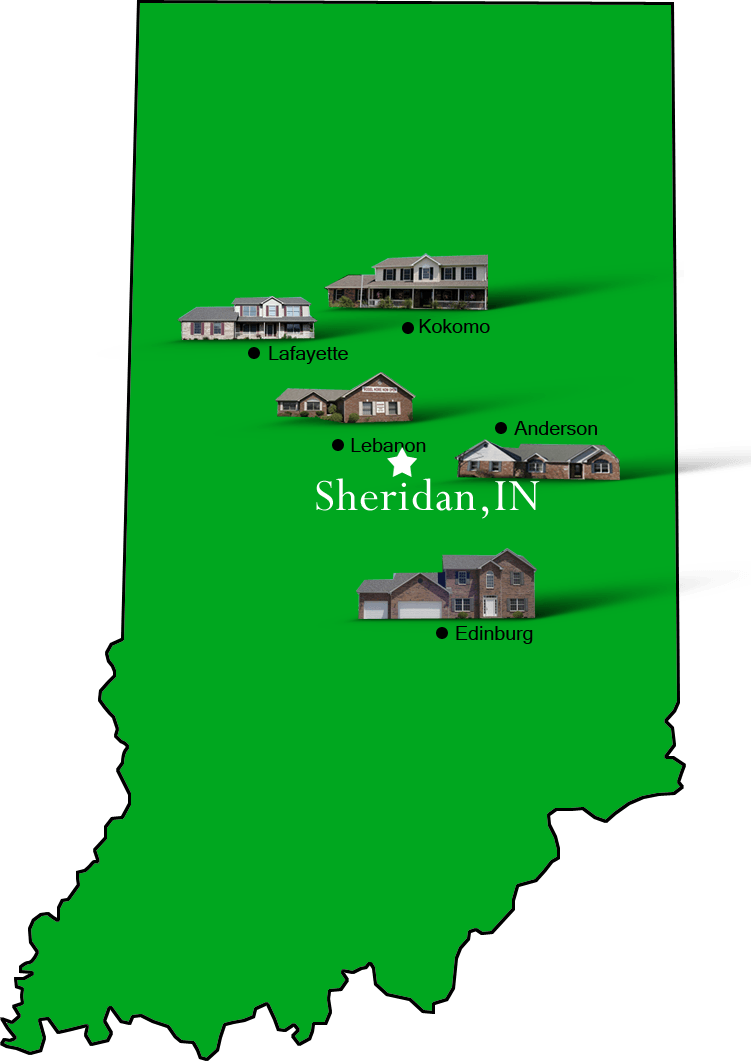 Sheridan_map Hallmark Homes Indiana's Leading "On Your Lot" Custom