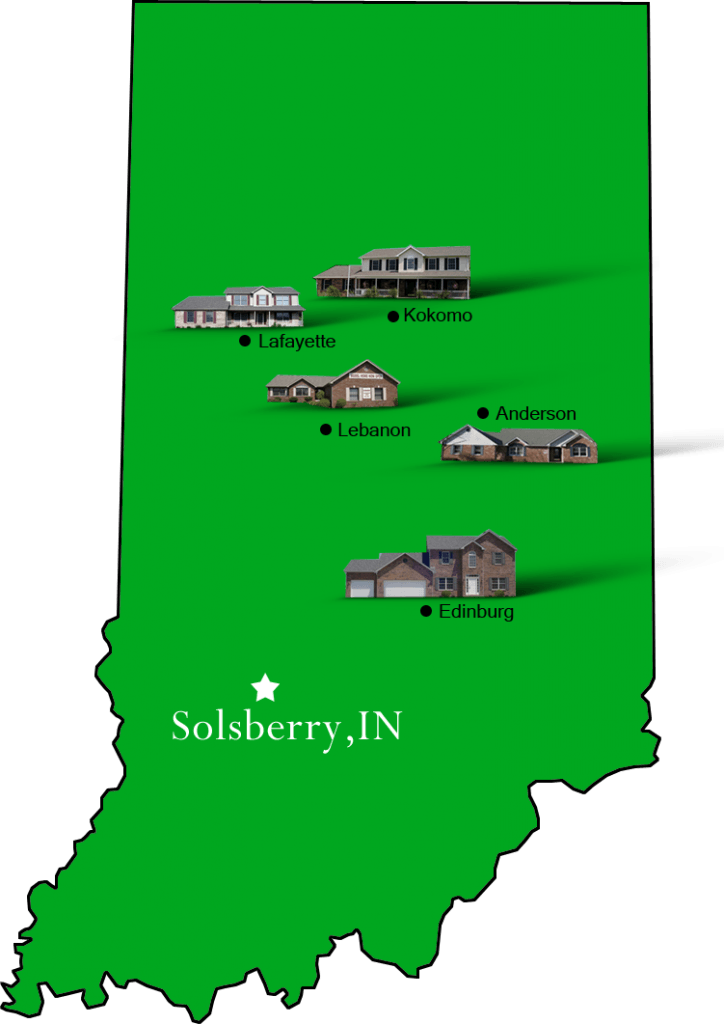 Solsberry_map Hallmark Homes Indiana's Leading "On Your Lot" Custom Builder!