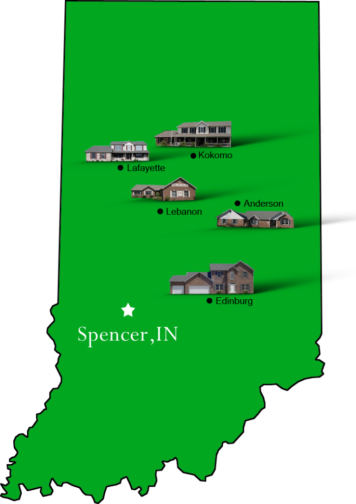 Spencer_map Hallmark Homes Indiana's Leading "On Your Lot" Custom