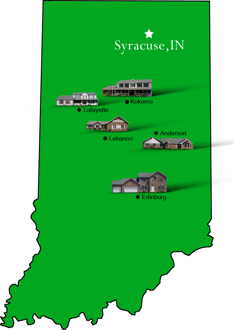 Syracuse_map Hallmark Homes Indiana's Leading "On Your Lot" Custom