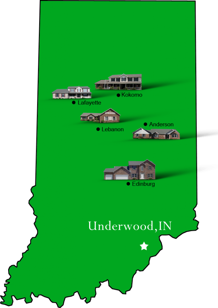 Underwood_map Hallmark Homes Indiana's Leading "On Your Lot" Custom