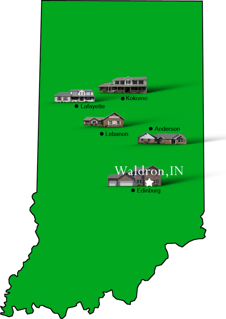 Waldron_map Hallmark Homes Indiana's Leading "On Your Lot" Custom