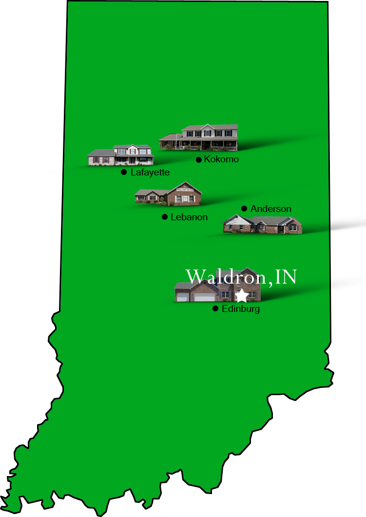 Waldron_map Hallmark Homes Indiana's Leading "On Your Lot" Custom