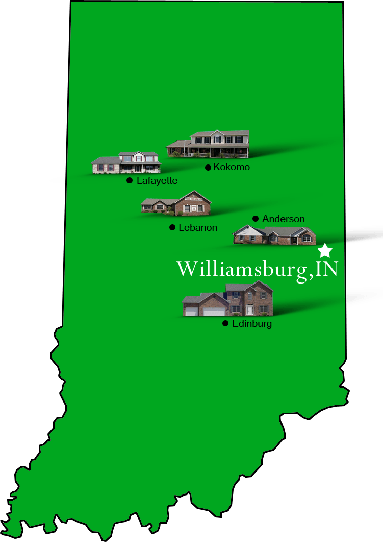 Williamsburg_map Hallmark Homes Indiana's Leading "On Your Lot