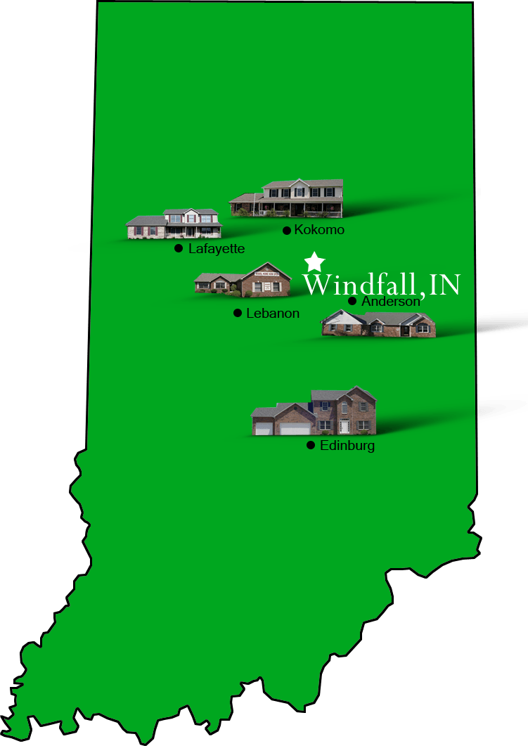 Windfall_map Hallmark Homes Indiana's Leading "On Your Lot" Custom
