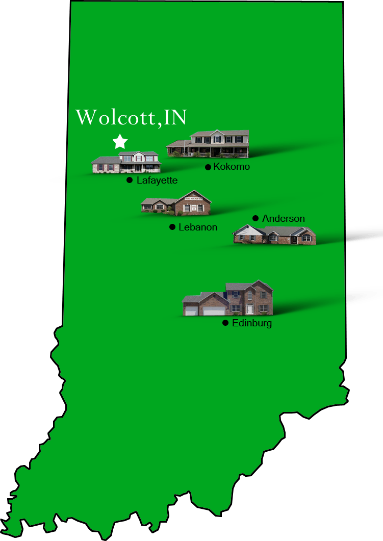 Wolcott_map Hallmark Homes Indiana's Leading "On Your Lot" Custom