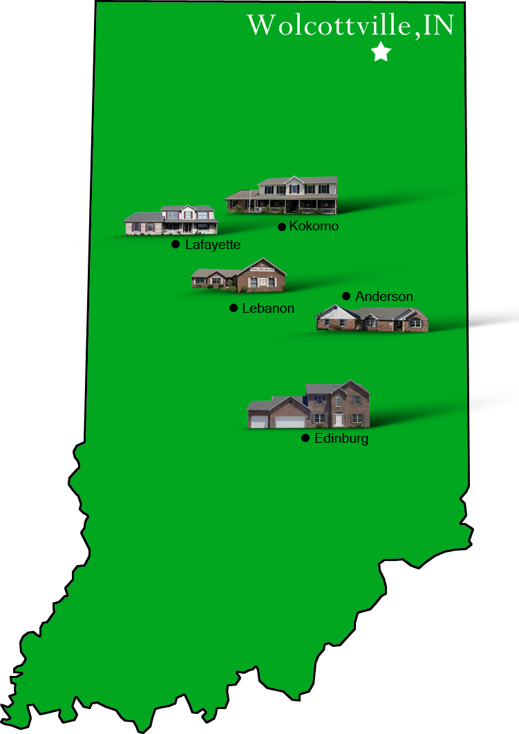 Wolcottville_ map Hallmark Homes Indiana's Leading "On Your Lot