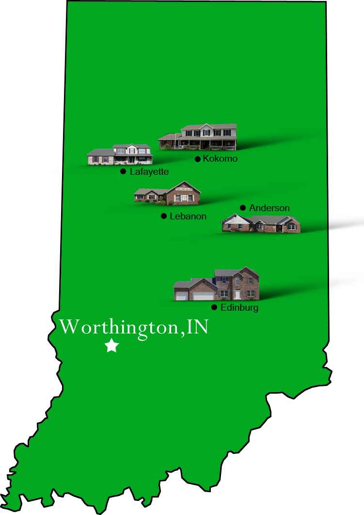 Worthington_map Hallmark Homes Indiana's Leading "On Your Lot