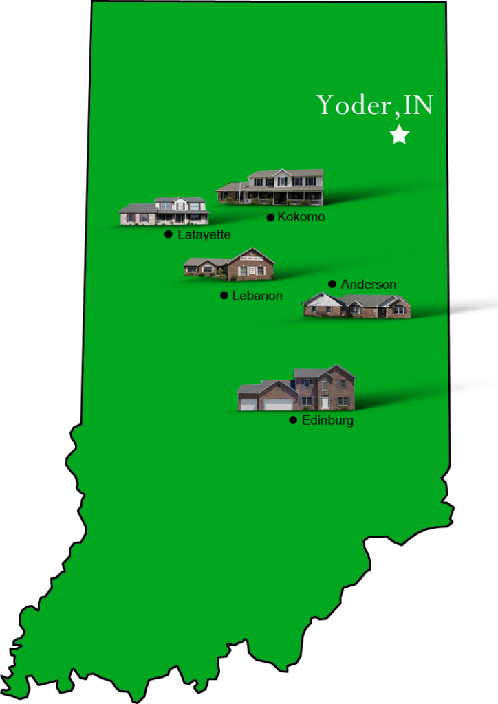 Yoder_map  Hallmark Homes - Indiana's Leading "On Your Lot" Custom Builder!