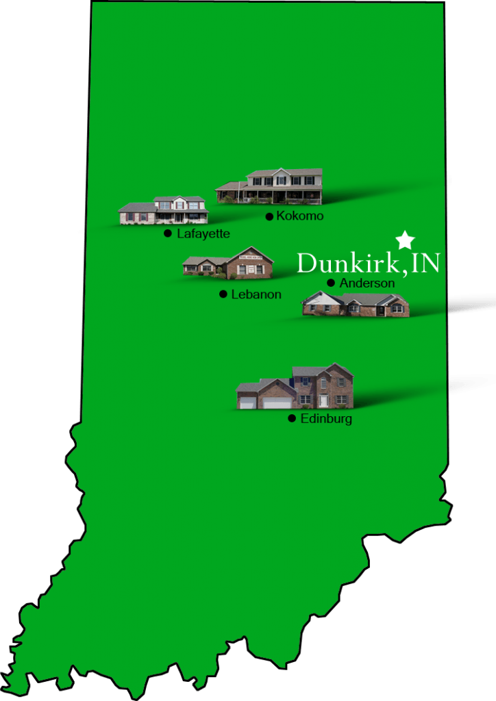 Dunkirk_map Hallmark Homes Indiana's Leading "On Your Lot" Custom Builder!