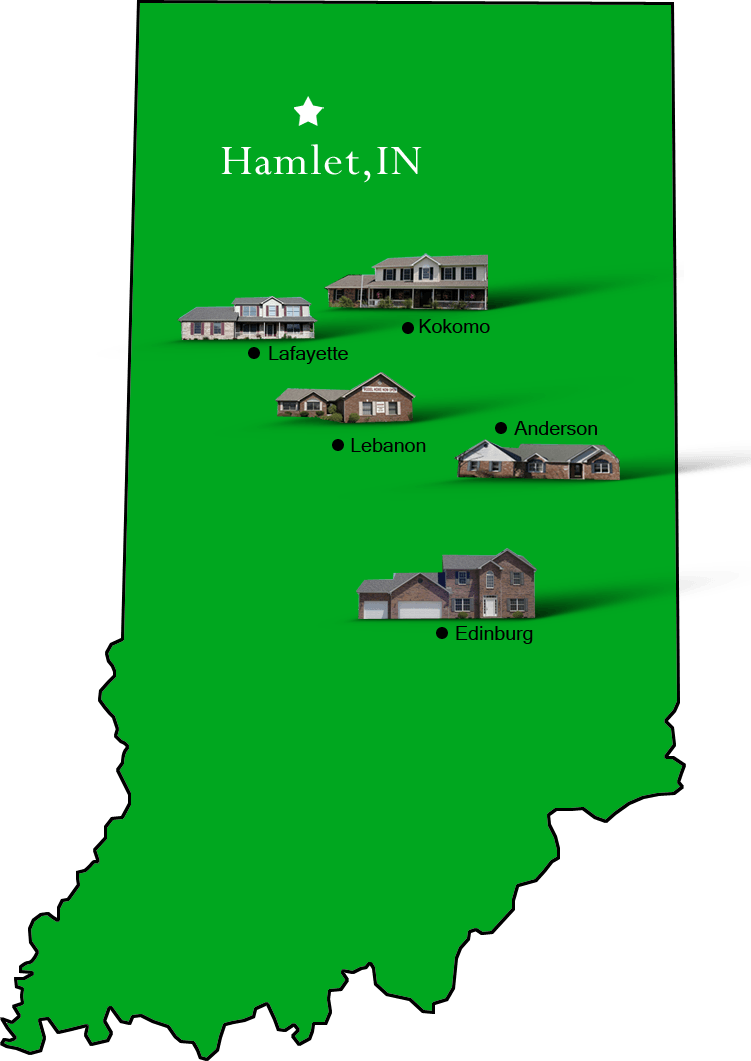 Hamlet_map Hallmark Homes Indiana's Leading "On Your Lot" Custom