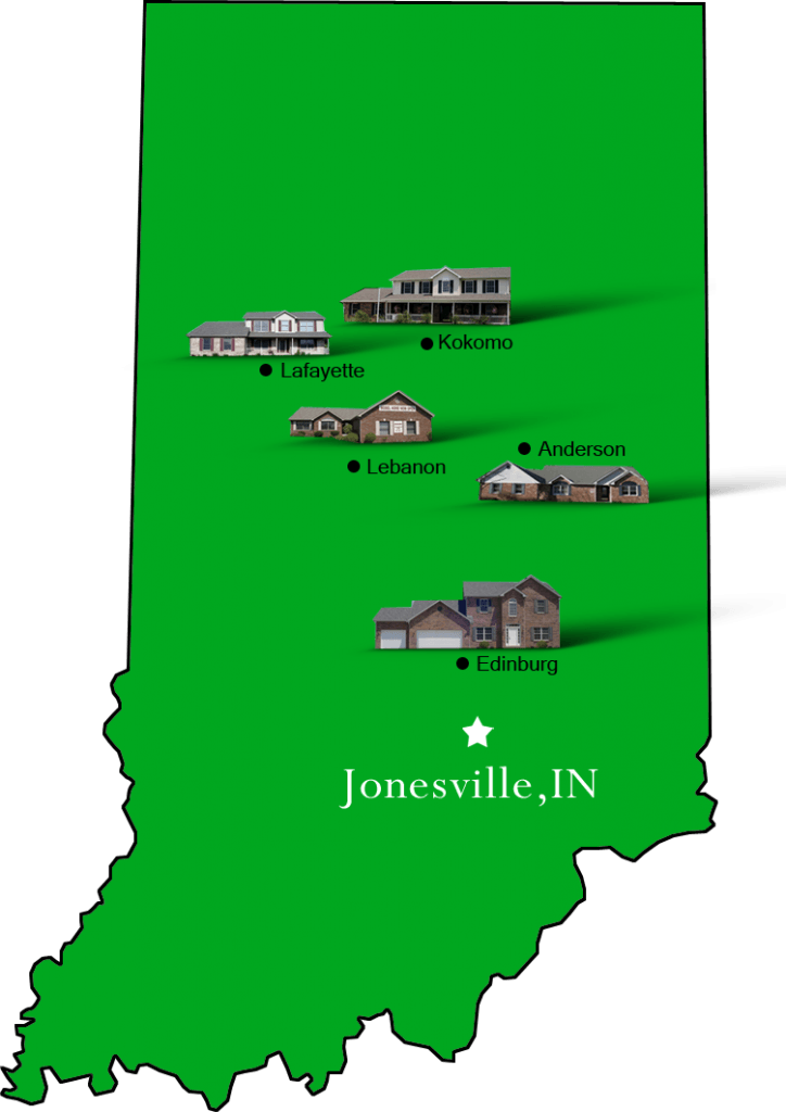 Jonesville_map Hallmark Homes Indiana's Leading "On Your Lot