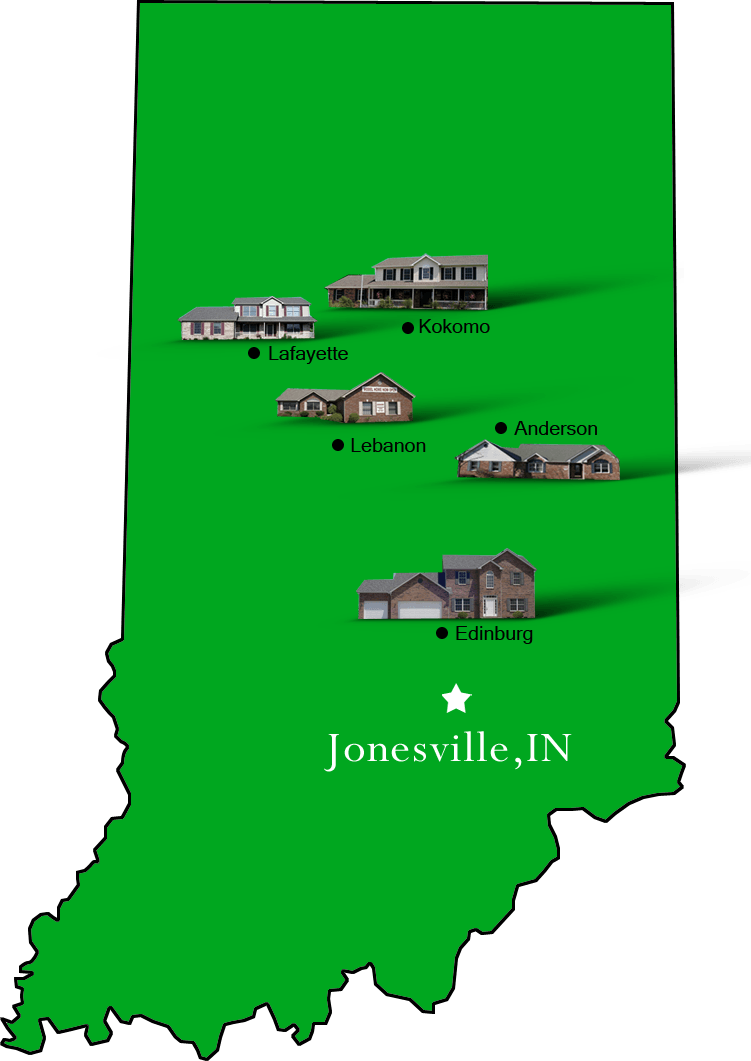 Jonesville_map Hallmark Homes Indiana's Leading "On Your Lot
