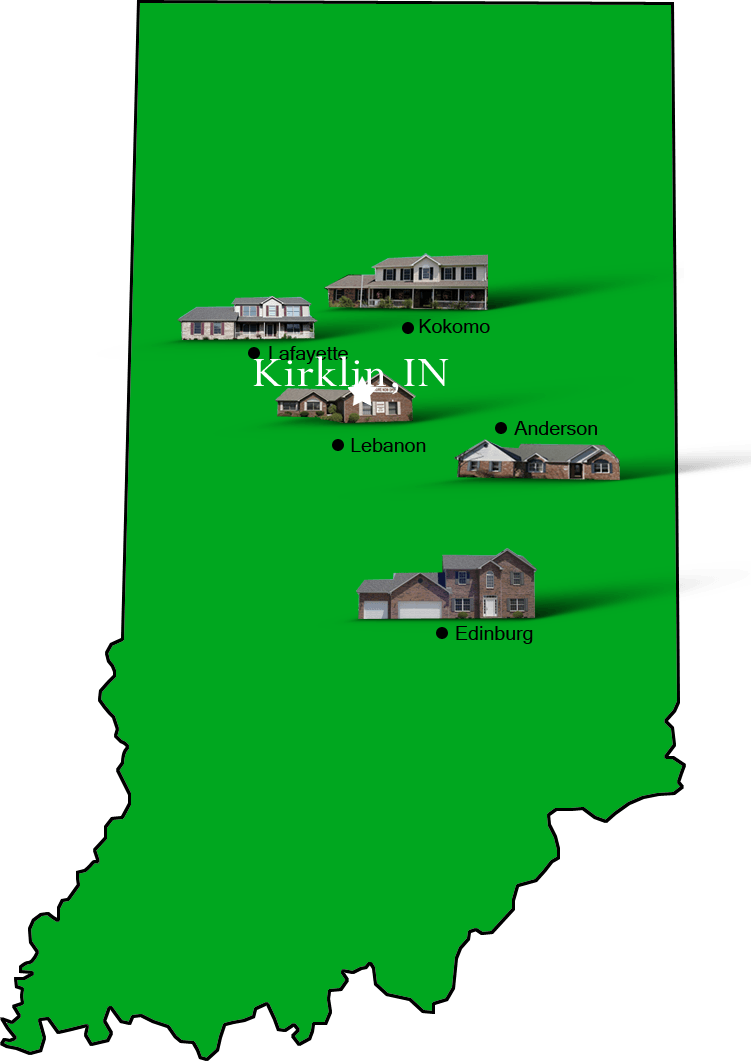 Kirklin_map Hallmark Homes Indiana's Leading "On Your Lot" Custom