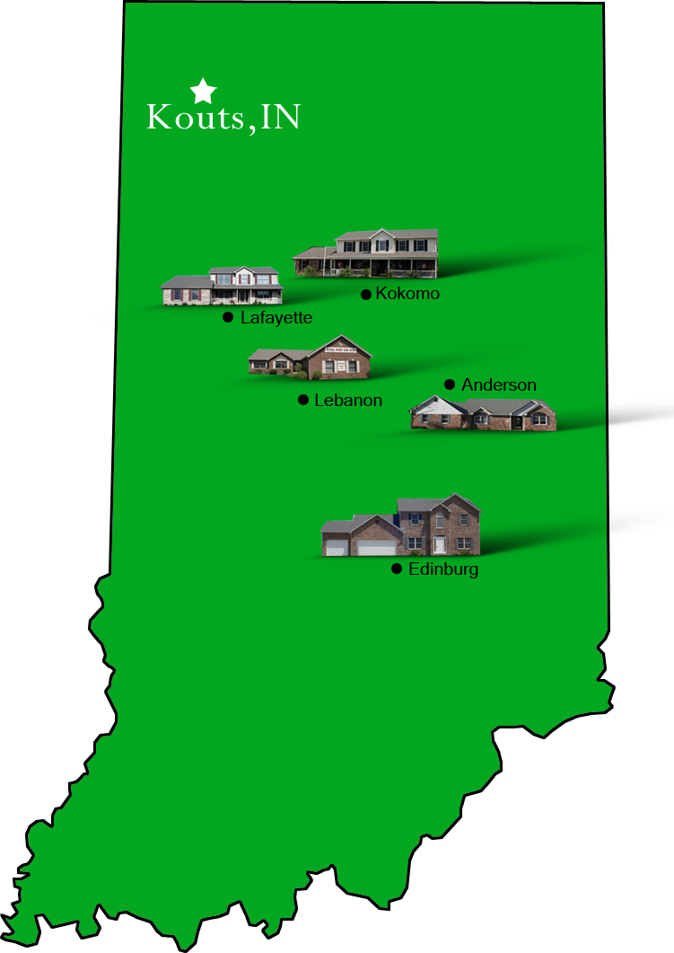 Kouts_map | Hallmark Homes - Indiana's Leading "On Your Lot" Custom