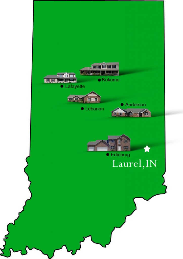 Laurel_map Hallmark Homes Indiana's Leading "On Your Lot" Custom
