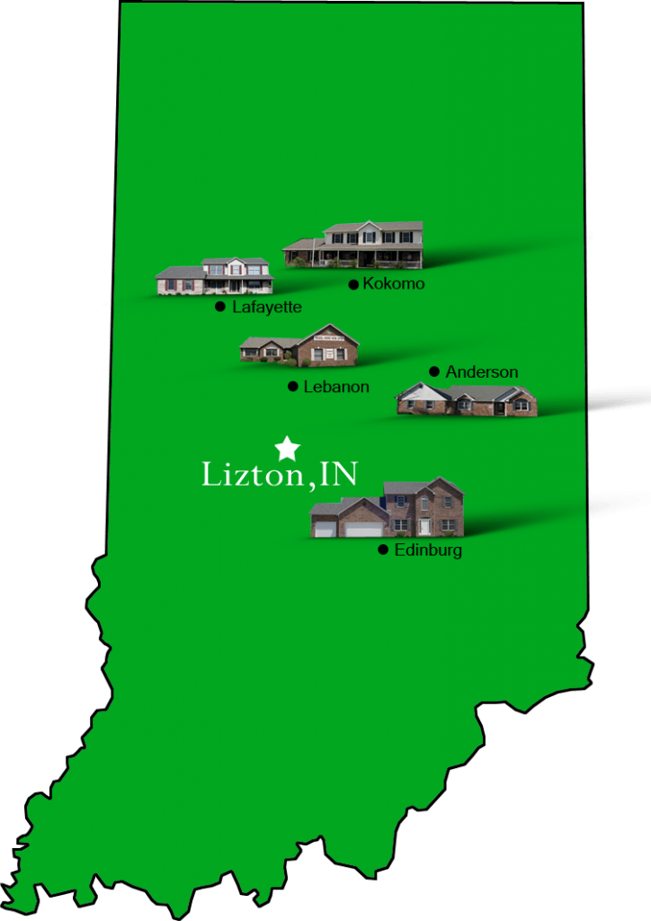 Lizton_map Hallmark Homes Indiana's Leading "On Your Lot" Custom