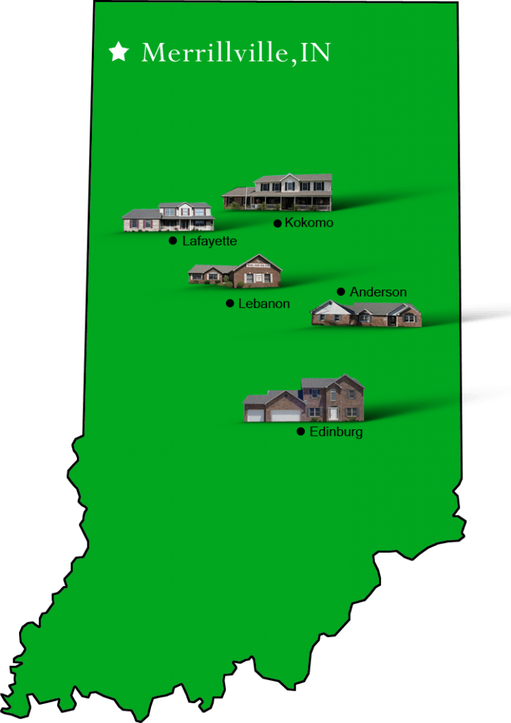Merrillville_map Hallmark Homes Indiana